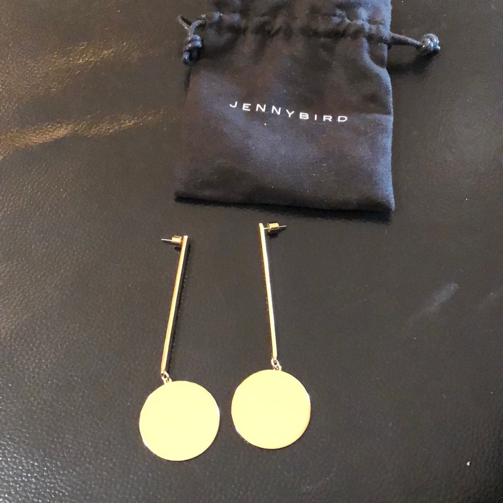 Jenny Bird Geometric Drop Gold Earrings